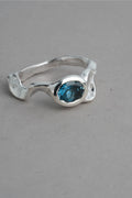 Trident Ring - London Blue Topaz
