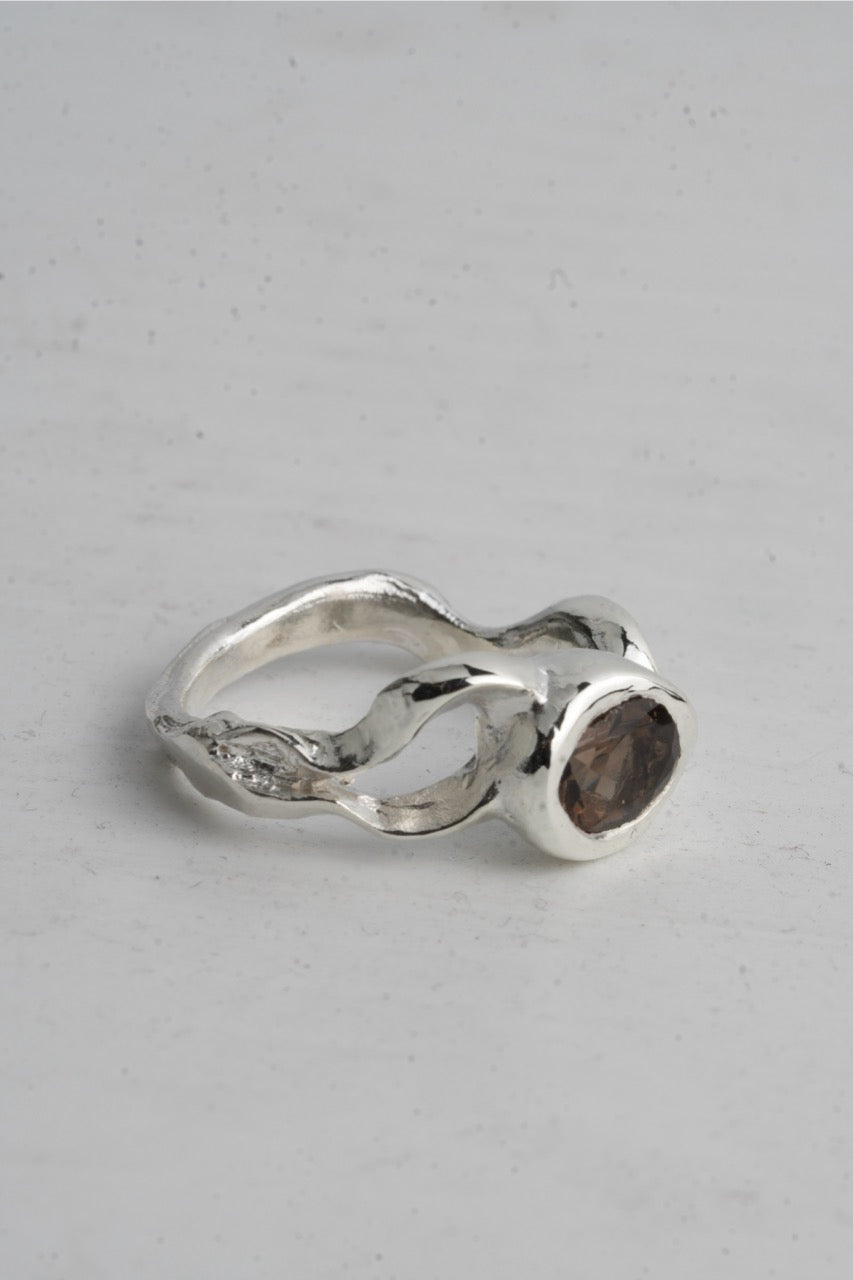 Trident Ring - Smoky Quartz