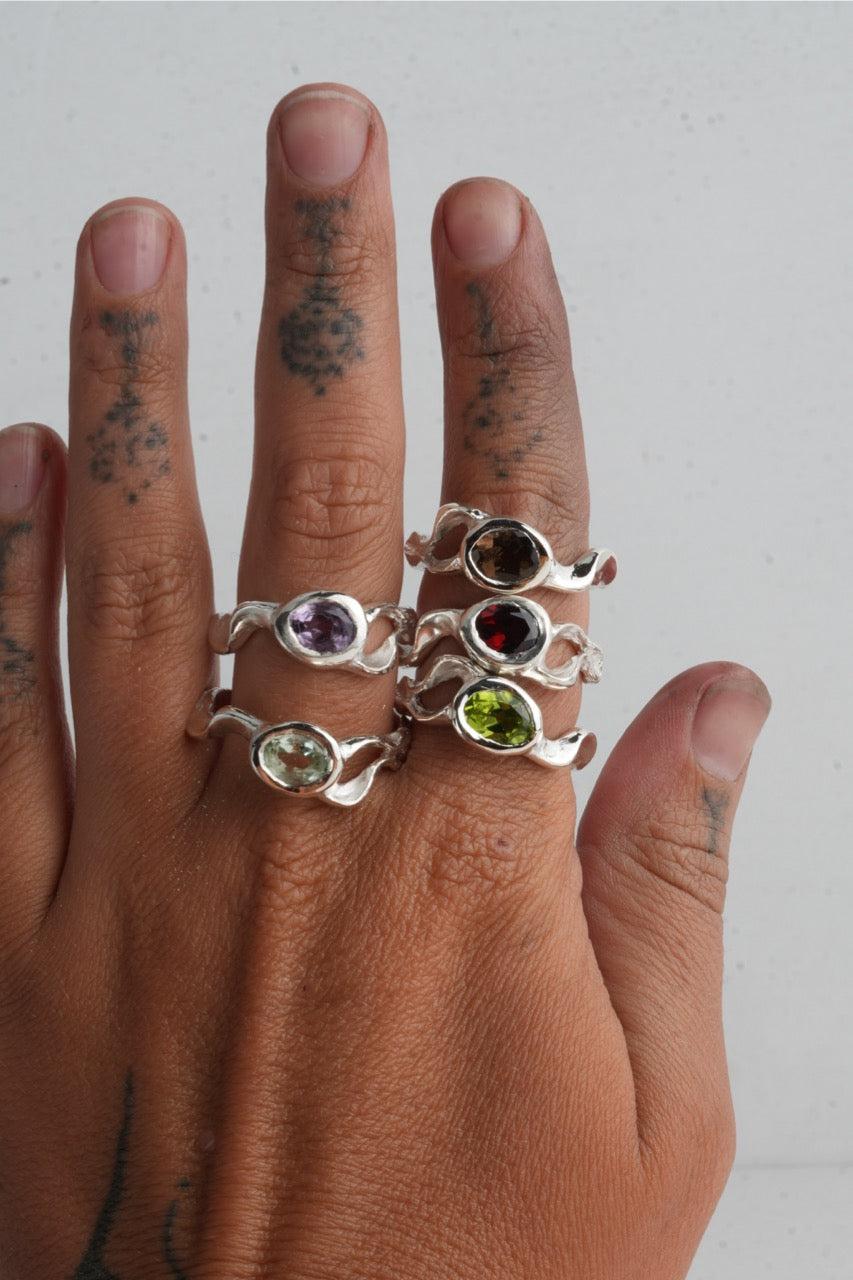 Trident Ring - Peridot