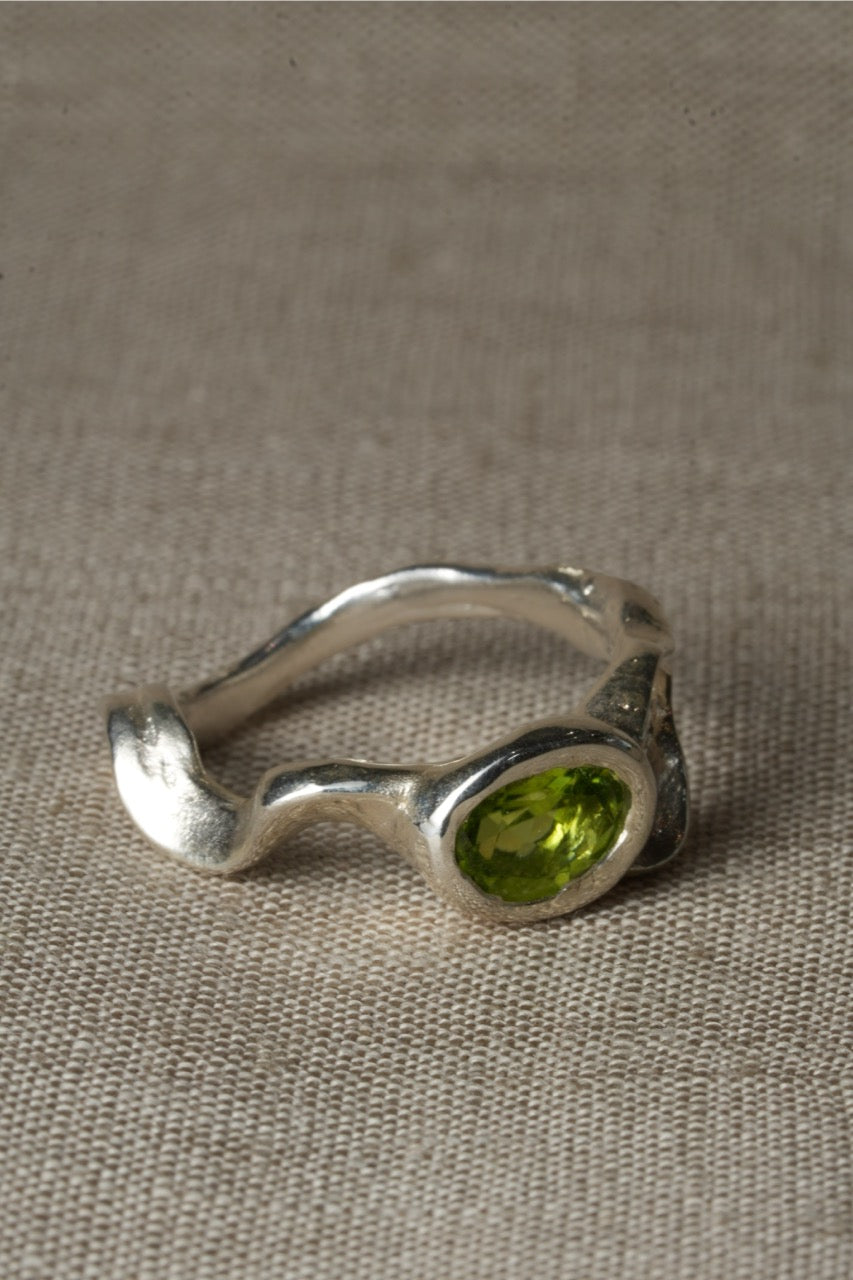 Trident Ring - Peridot