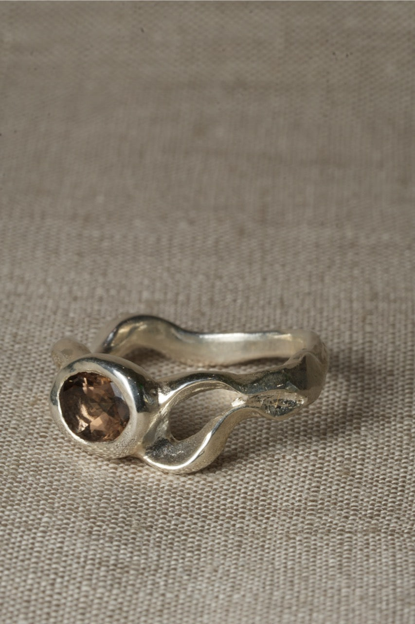 Trident Ring - Smoky Quartz