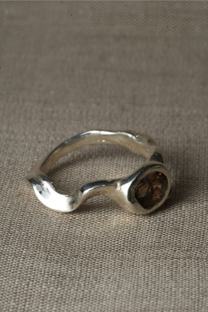 Trident Ring - Smoky Quartz