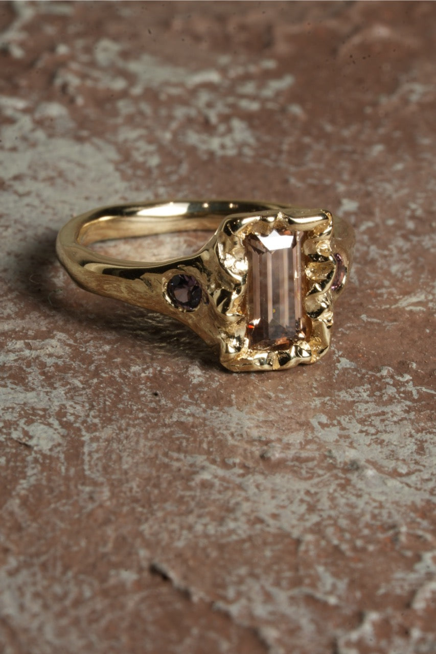 Bittersweet Ring - Zircon & Spinels