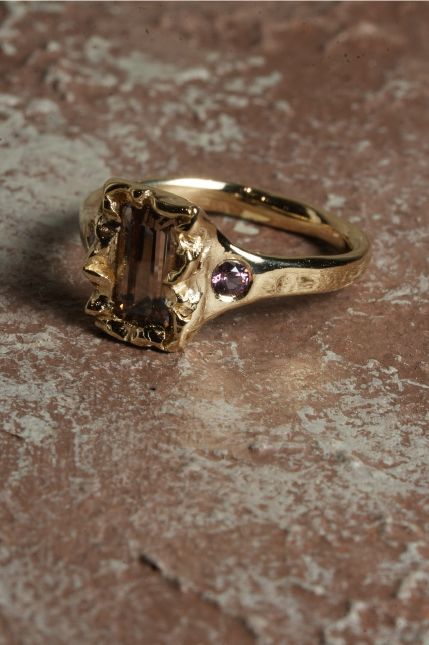 Bittersweet Ring - Zircon & Spinels
