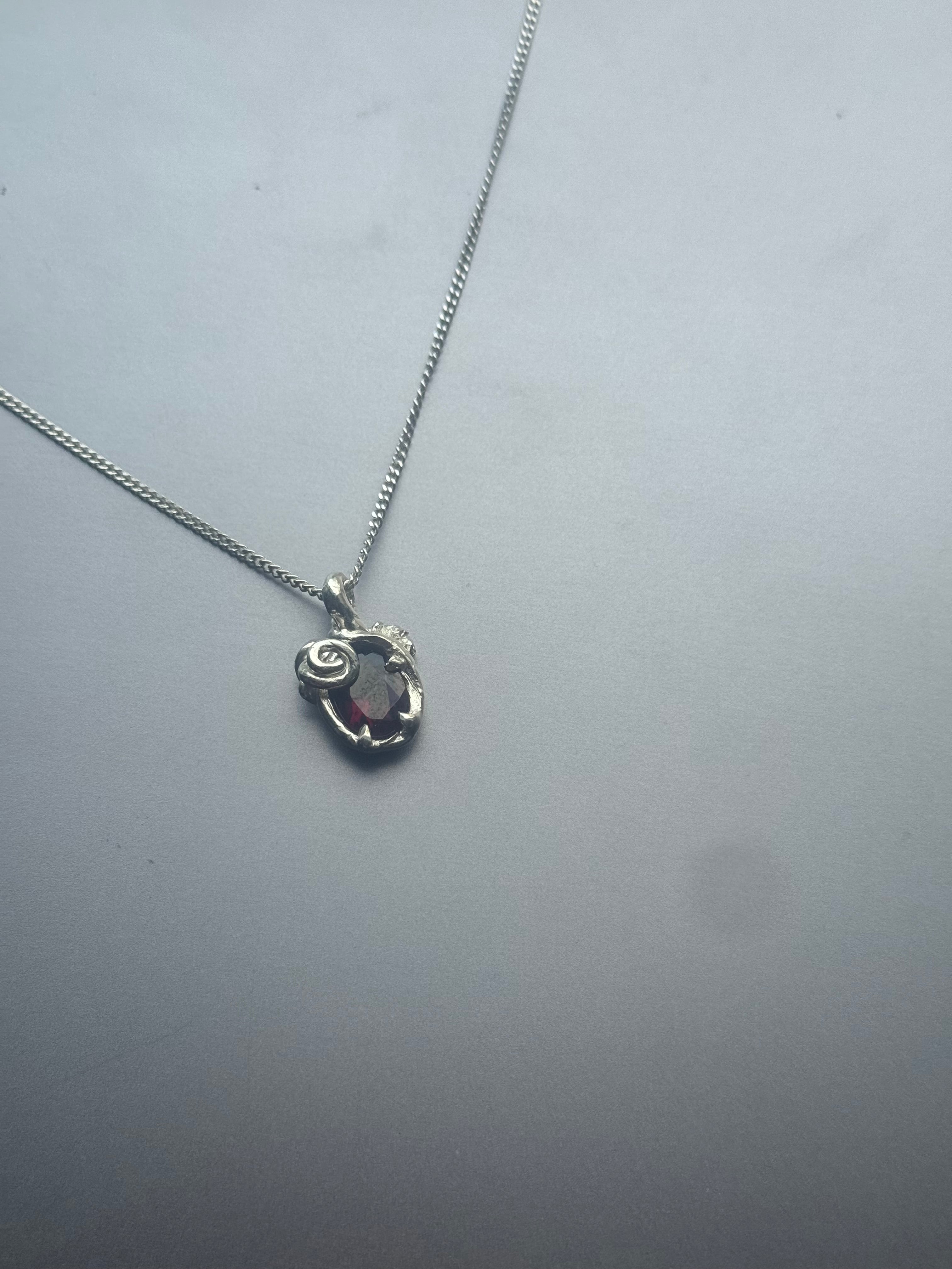 Rose Garnet Necklace